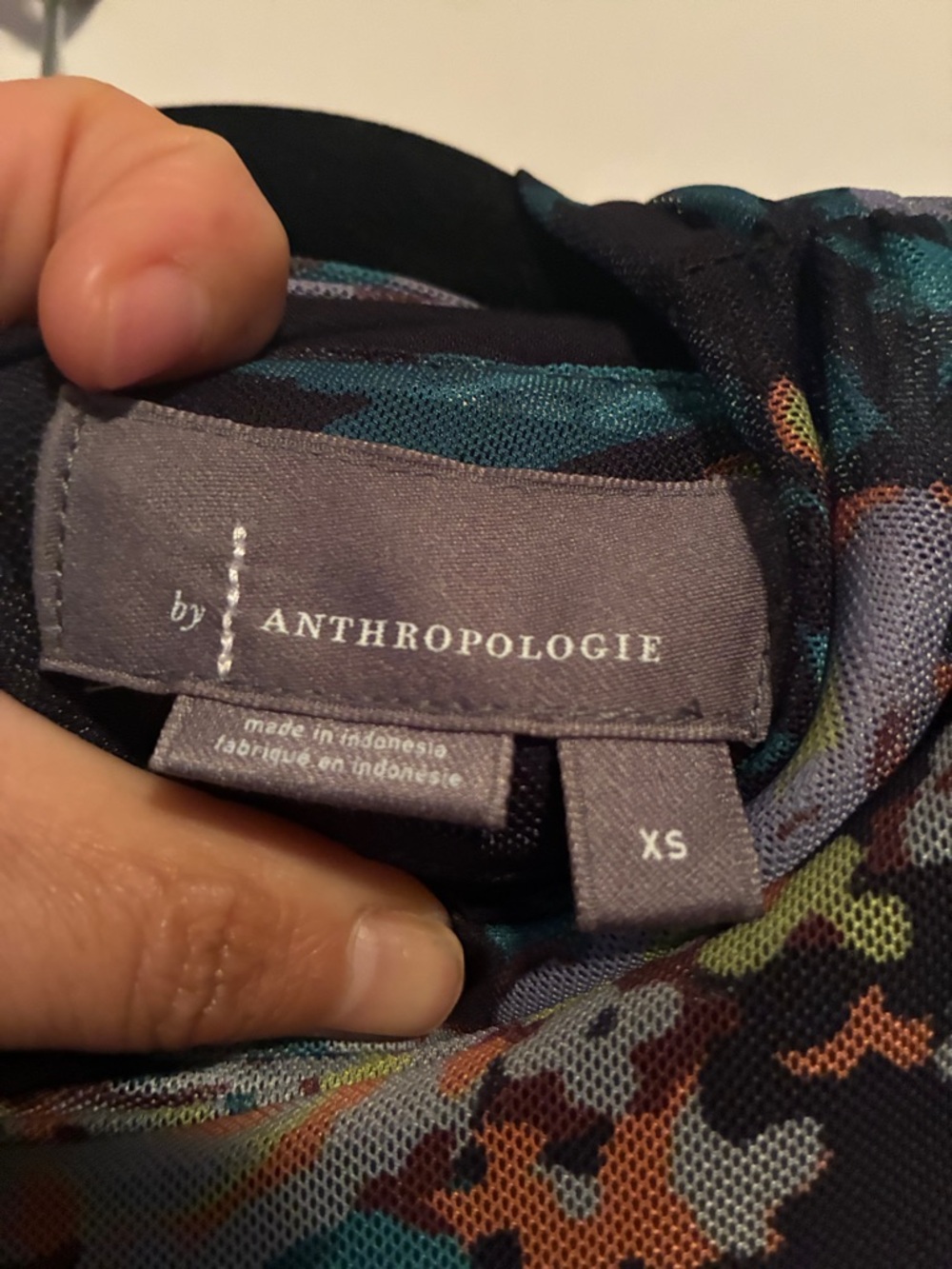 ANTHROPOLOGIE Stretchy Mesh Floral Mock-neck Bodycon Maxi Dress sz XS Cocktail - Picture 7 of 11